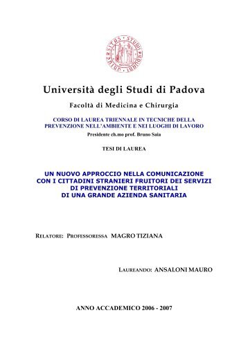 Università degli Studi di Padova - Formazione e Sicurezza