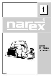 Návod k použití Hoblík NAREX EDH 82