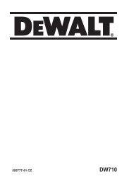 Návod k použití Kombinovaná pila DEWALT DW710