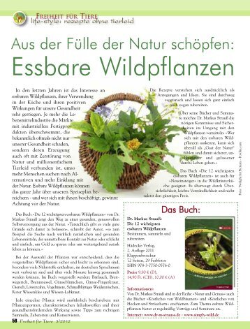 Essbare Wildpflanzen - Magazin Freiheit für Tiere
