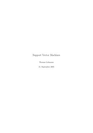 Support Vector Machines