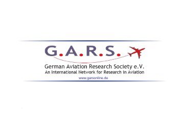 Prof. Dr. Hans-Martin Niemeier - GARS - German Aviation Research ...