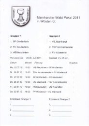 Mainhardter Wald in Wüstenrot Pokal 2011 - beim FV Wüstenrot