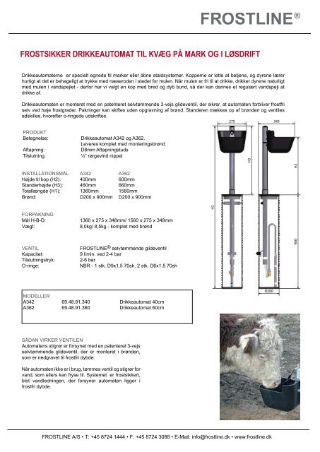 Tekniske specifikationer - Frostline