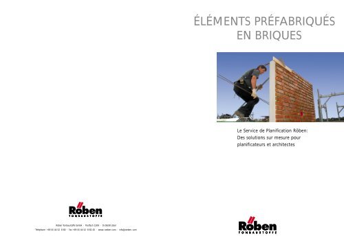 éléments préfabriqués en briques - Röben Tonbaustoffe GmbH