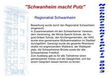 Schwanheim macht Putz - Frankfurt - Soziale Stadt - Neue ...