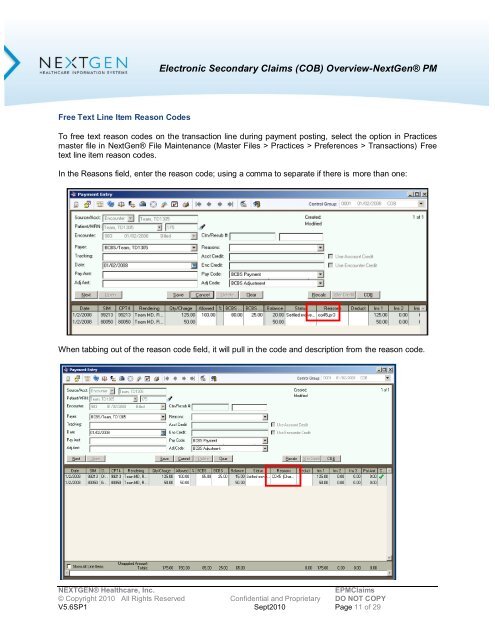 Overview of Electronic Secondary Claims (COB)