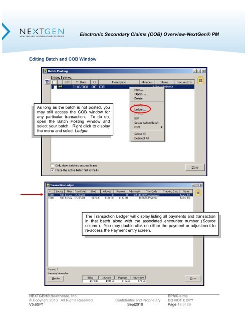 Overview of Electronic Secondary Claims (COB)