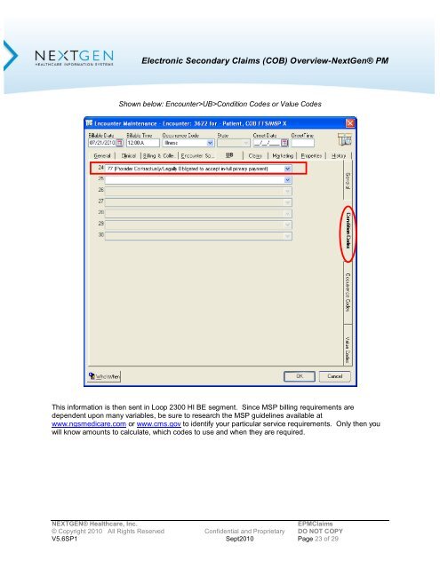 Overview of Electronic Secondary Claims (COB)