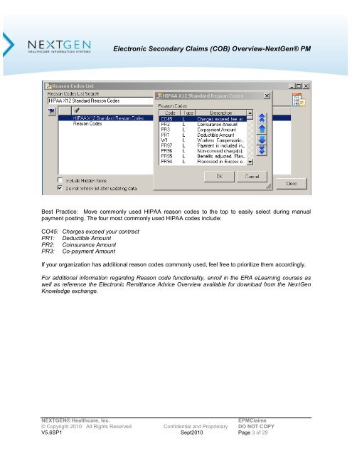 Overview of Electronic Secondary Claims (COB)