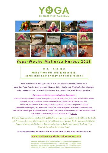 Flyer (PDF) - YOGA BY GABRIELLE BAUMANN