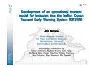 Development of an operational tsunami model for inclusion ... - FZK