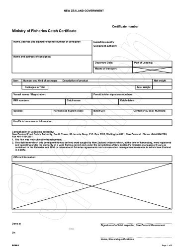 Download Sample New Zealand Catch Certificate - Ministry of ...