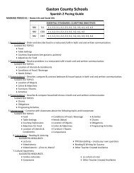 Spanish 2 - Pacing Guide.pdf - Gaston County Schools