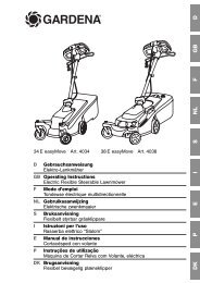 Gebrauchsanweisung - Gardena-ersatzteile.ch