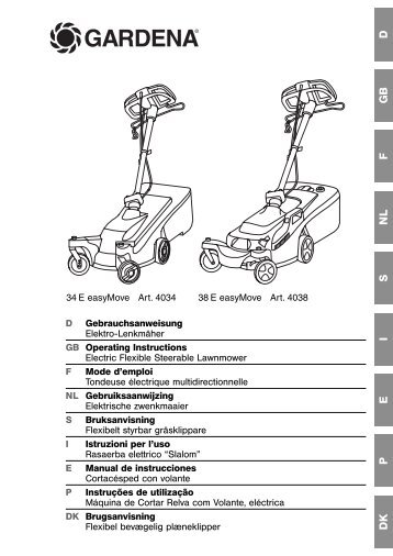 Gebrauchsanweisung - Gardena-ersatzteile.ch