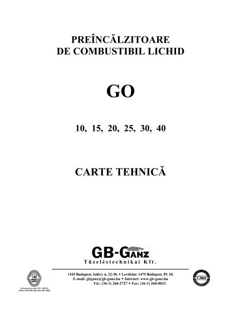 Carte tehnica GO 10-40.pdf - GB-Ganz Romania Termotehnica SRL