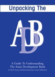 A Guide To Understanding The Asian Development Bank - NGO Forum on ADB