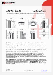 KBS Pipe Seal SN Montageanleitung - Firentis AG