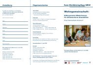 Programm zur Fachtagung Finanzierung differenzierter Wohnformen