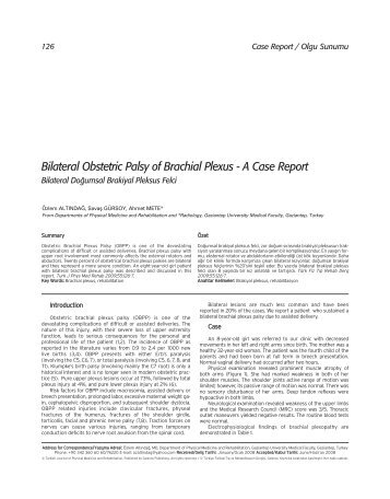 Bilateral Obstetric Palsy of Brachial Plexus - A Case Report