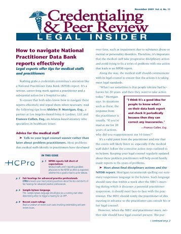 How to navigate National Practitioner Data Bank reports effectively