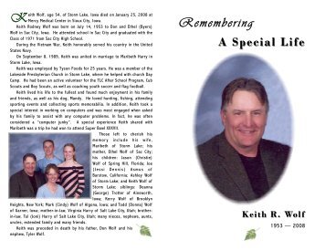 Wolf Keith SFolder 012608.pub - Fratzke & Jensen Funeral Home