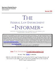 The Informer: November 2009 (PDF) - FLETC