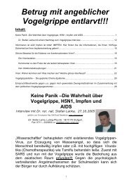 Keine Panik - Die Wahrheit über Vogelgrippe, H5N1, Impfen und AIDS