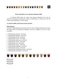 Collection de nespresso (PDF) - GastroFacts