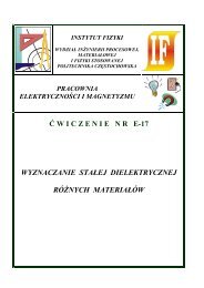 Ćwiczenie E-17 - Instytut Fizyki - Politechnika Częstochowska