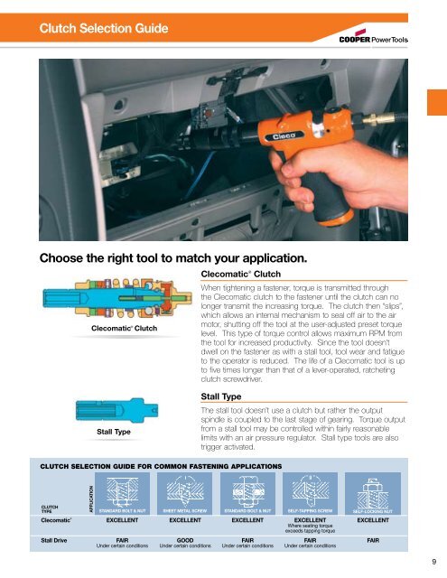 Pneumatic Assembly Tools - Specma Tools