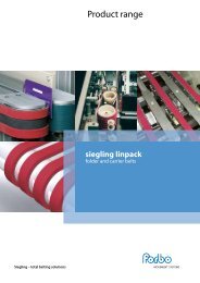 Folder and Carrier Belts with Linatex Coating - Forbo Siegling