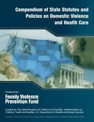 Compendium of State Statutes and Policies on Domestic Violence ...