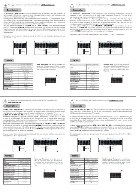 SPS 310 D / SPS 310 DR - FTE Maximal