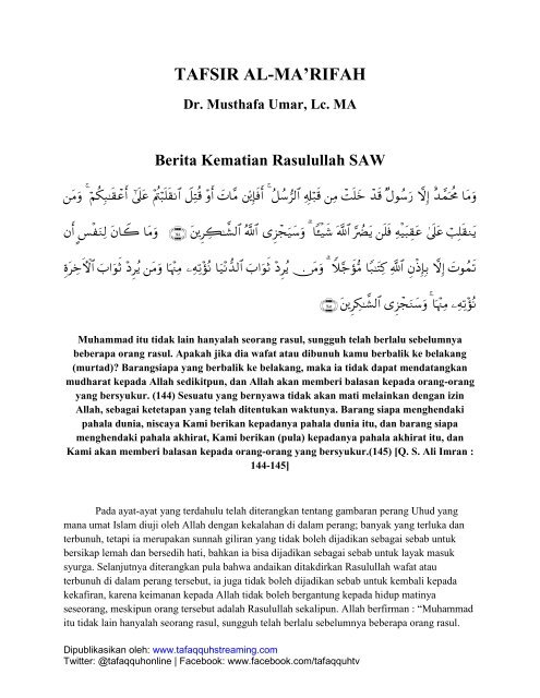 Ali-Imran 144-145