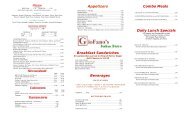 Gio Fano's Menu