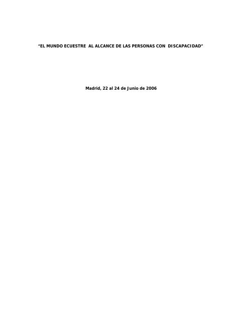 El mundo ecuestre al alcance de las personas con discapacidad