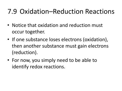 7.2 Evidence of a Chemical Reaction