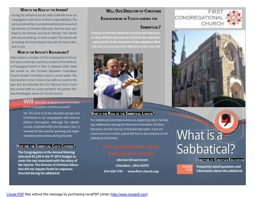 Sabbatical Trifold letter size.indd - The First Congregational Church