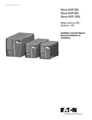 Eaton Nova AVR Product Manual - Fusion Power System