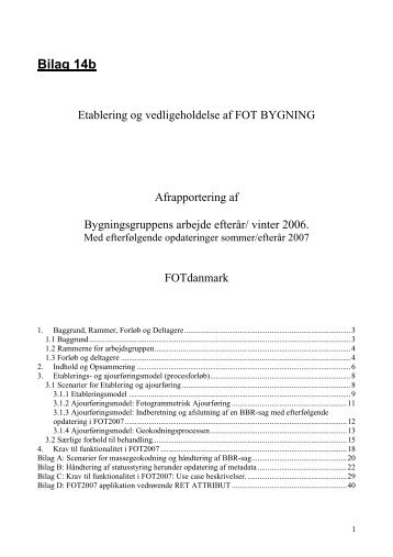 Etablering og vedligeholdelse af FOT BYGNING 0… - FOTdanmark