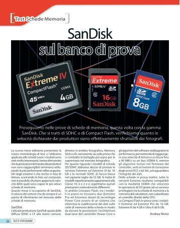 SanDisk sul banco di prova - Fotografia.it