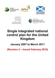 Single integrated national control plan for the United ... - Food Law