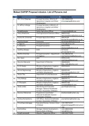 List of Stakeholders Consulted - GAFSP