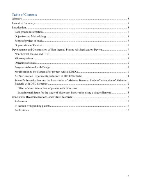 Development of Air Sterilization System for Chemical and Biological ...