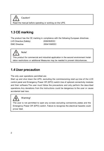 Eaton E Series DX Product Manual - Fusion Power System