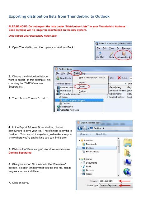 export thunderbird email to outlook