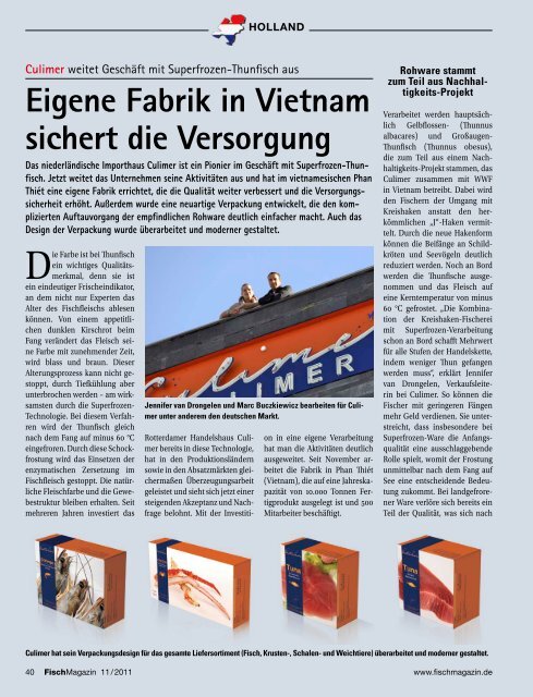 Eigene Fabrik in Vietnam sichert die Versorgung - Fischmagazin.de