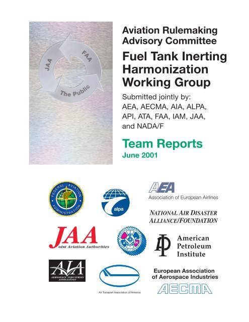 Fuel Tank Inerting Harmonization Working Group Team Reports